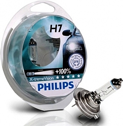 זוג נורות H7 לרכב 12VH7 PHILIPS X-TREME - אור חזק כפול בעוצמה 