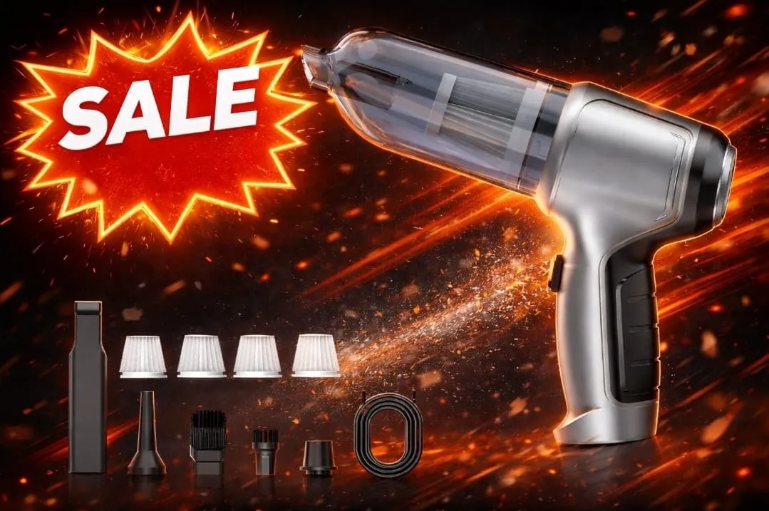 שואב אבק נטען אלחוטי  - SPARTEC 12V 80W