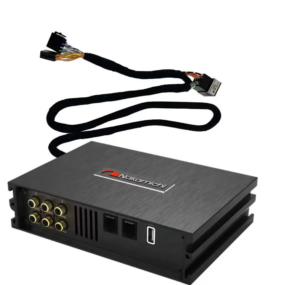 מגבר DSP ארבעה 4 ערוצים לרכב DSP NAKAMICHI NDSE100A  - מתחבר לכל מכשיר מקורי ברכב 