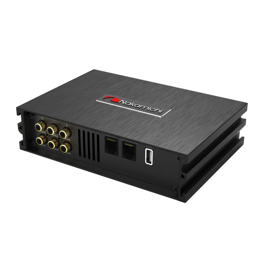 מגבר DSP ארבעה 4 ערוצים לרכב DSP NAKAMICHI NDSE100A  - מתחבר לכל מכשיר מקורי ברכב  גרסא 2